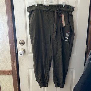LEVI'S WOMEN'S PLUS SIZE JETSET TAPER JOGGER PANT: GREEN: NWT: SZ 18W
